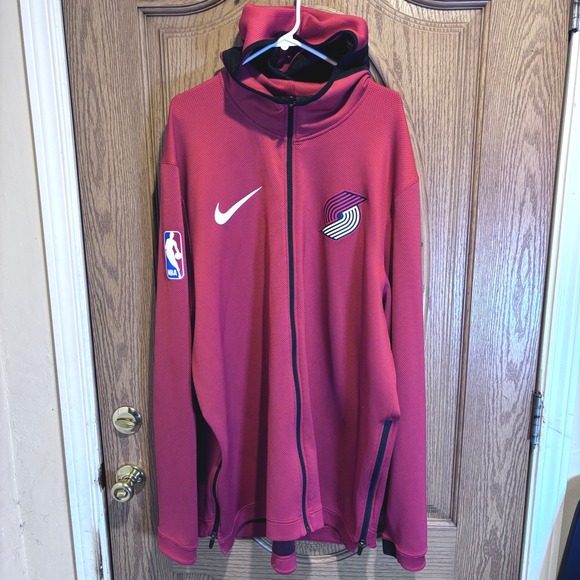 Nike NBA Portland Trail Blazers 4XLT Dri-FIT Full Zip Hoodie Jacket Tall - Picture 1 of 10